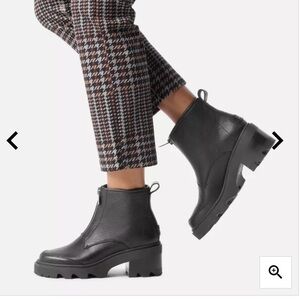 NWT Black Leather Ankle Boots